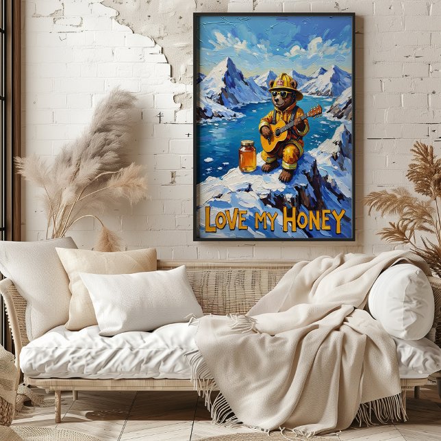 Poster Guitariste des glaciers : L'odeur acoustique de l' (Créateur téléchargé)