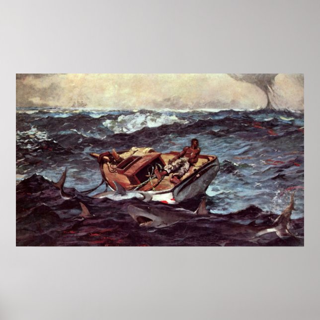 Poster Gulf Stream par Winslow Homer (Devant)