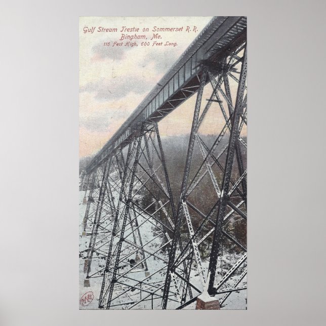 Poster Gulf Stream Trestle sur le chemin de fer Somerset (Devant)