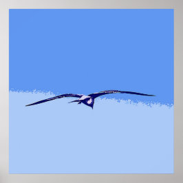 Poster Gull de mer en vol