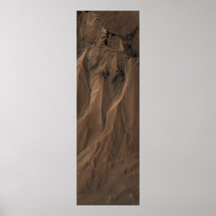 Poster Gullies au bord du cratère Hale, Mars