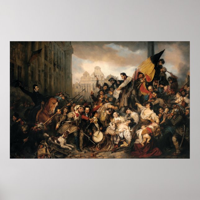 Poster Gustaf Wappers Episode de la révolution belge (Devant)