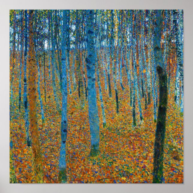 Poster Gustav Klimt, Beech Grove I (1902) (Devant)