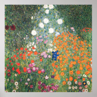 Poster Gustav Klimt Blumengarten