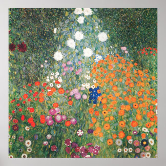 Poster Gustav Klimt Blumengarten