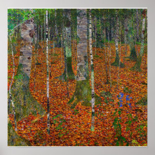 Poster Gustav Klimt - Bois de bouleau