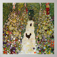 Gustav Klimt - Chemin du jardin avec poulets