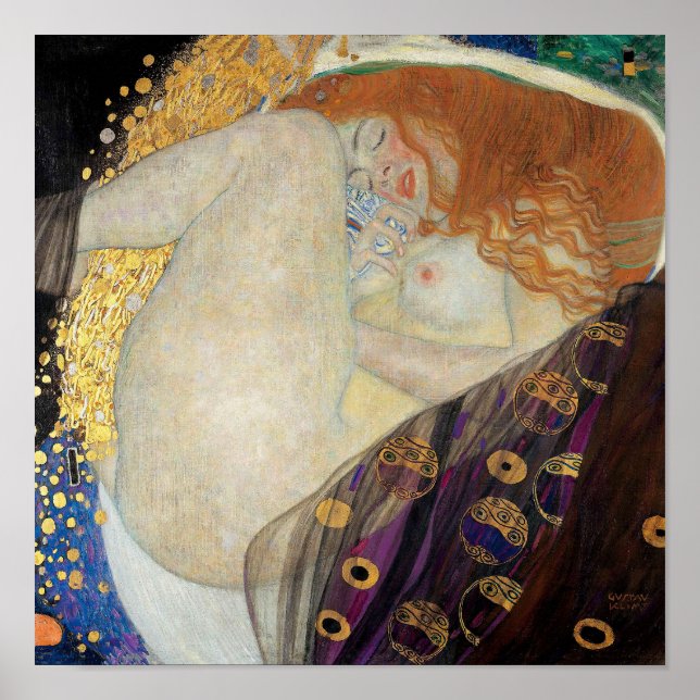 Poster Gustav Klimt - Danae (Devant)