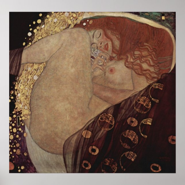 Poster Gustav Klimt ~ Danae (Devant)