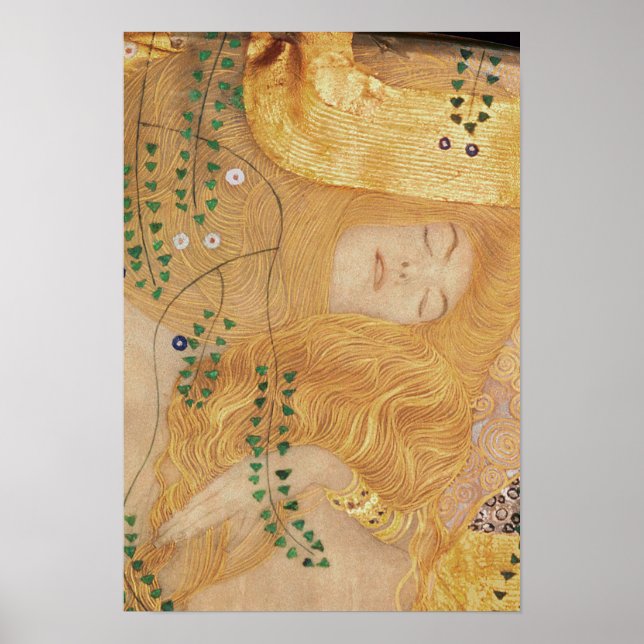 Poster Gustav Klimt | Détail des serpents d'eau I (Devant)