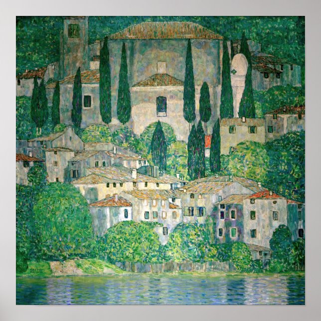 Poster Gustav Klimt - Église à Cassone (Devant)
