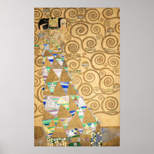 Poster Gustav Klimt - Expectation, Stoclet Frieze