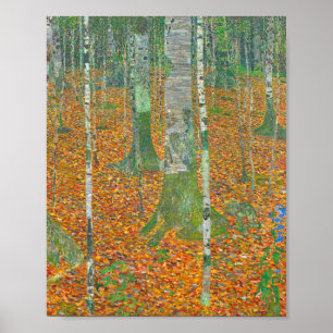 Poster Gustav Klimt - Forêt de Birch