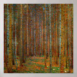 Poster Gustav Klimt - Forêt de pins de Tannenwald