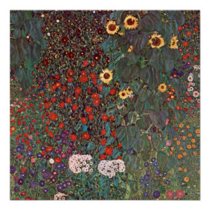 Poster Gustav Klimt - Jardin de campagne