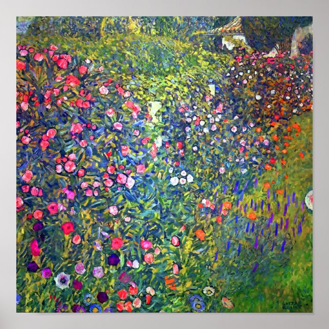Poster Gustav Klimt Jardin italien Paysage (Devant)