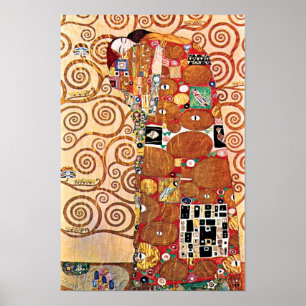 Poster Gustav Klimt - Le Baiser - Peinture d'art fin