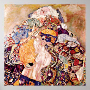 Poster Gustav Klimt - Le berceau de bébé - Nouveau-né