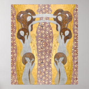 Poster Gustav Klimt - Le détail artistique de Beethoven F