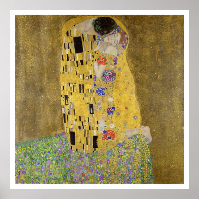 POSTER : GUSTAV KLIMT : LE KISS (Devant)