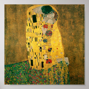 Poster Gustav Klimt - Le Kiss (El Beso, Le Baiser)