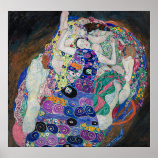 Poster Gustav Klimt Le Maiden