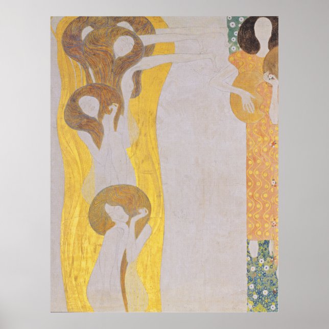 Poster Gustav Klimt - Les arts (Devant)