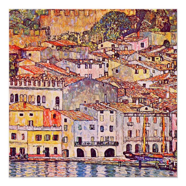 Poster Gustav Klimt. Malcesine am Gardasee peinture (Devant)