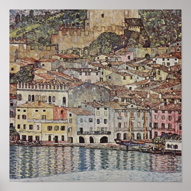 Poster Gustav Klimt - Malcesine (Lac de Garde, Italie) Im (Devant)