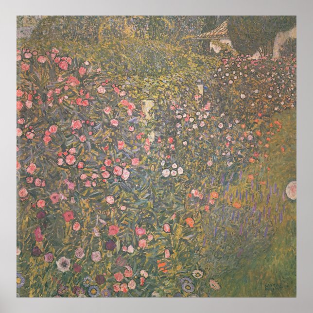 Poster Gustav Klimt - Paysage horticole italien (Devant)