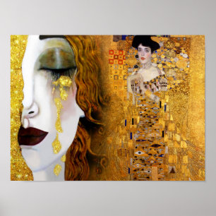 Poster Gustav Klimt, peintures Collage, Art combiné
