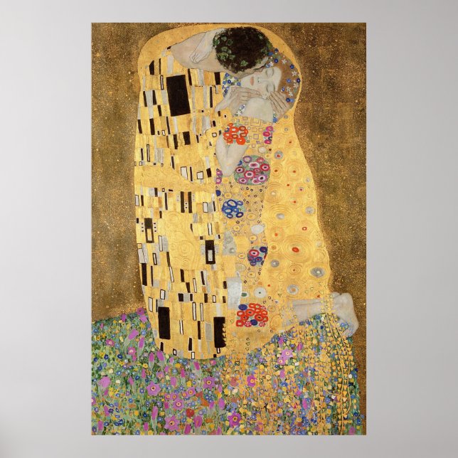 Poster Gustav Klimt | The Kiss, 1907-08 (Devant)