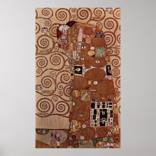 Poster Gustav Klimt's Painting : L'Embrace (vers 1909)