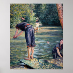 Poster Gustave Caillebotte - Baigneurs, bord de l'Yerres