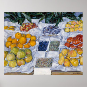Poster Gustave Caillebotte - Fruits disposés sur un étala