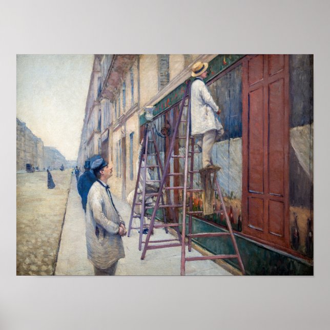 Poster Gustave Caillebotte - Les Peintres De La Maison (Devant)
