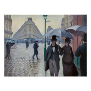 Poster Gustave Caillebotte - Rue de Paris, temps de pluie