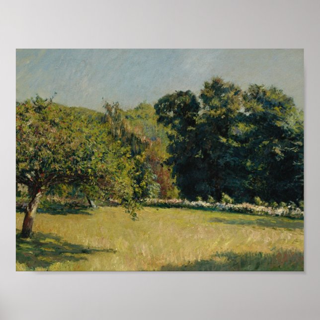 Poster Gustave Caillebotte - Un jardin à Trouville (Devant)