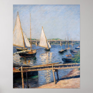 Poster Gustave Caillebotte - Voiliers à Argenteuil