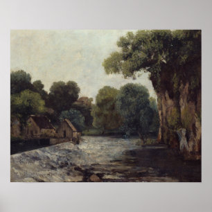 Poster Gustave Courbet - Le Weir au Mill