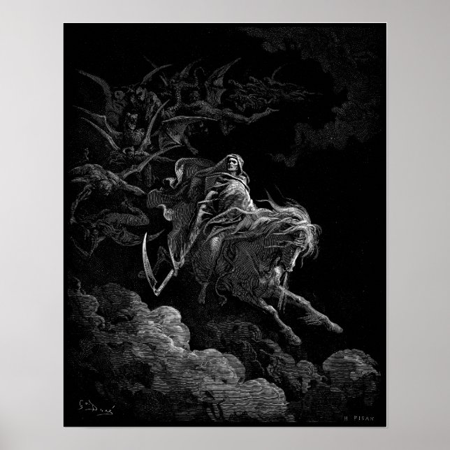 Poster Gustave Dore Death on the Pale Horse (Devant)
