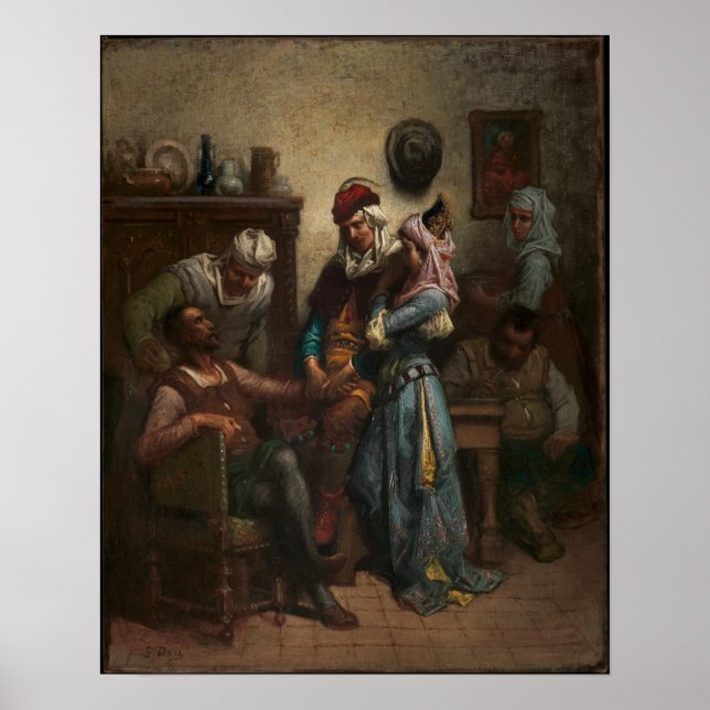 Poster Gustave Doré Don Quichotte et Sancho Panza (Devant)
