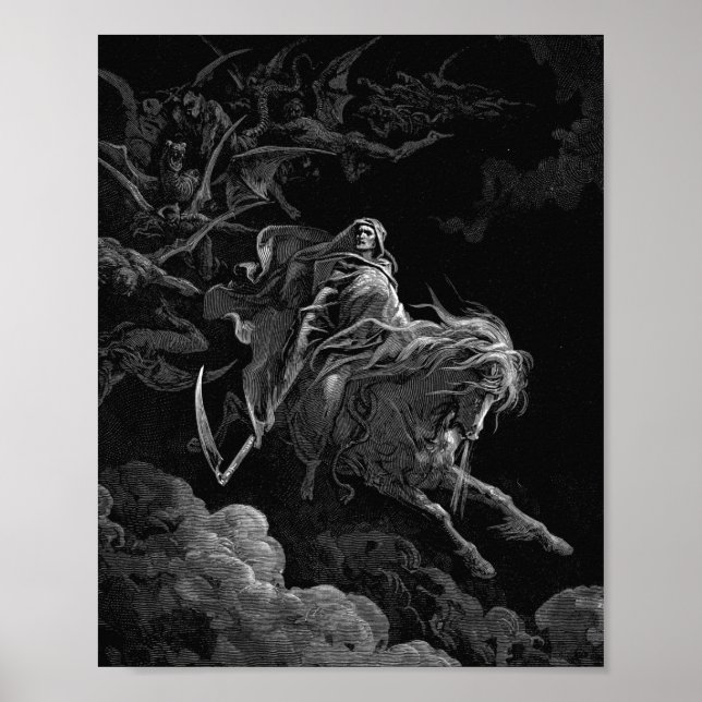 Poster Gustave Dore - Mort Sur Le Cheval Pâle (Devant)