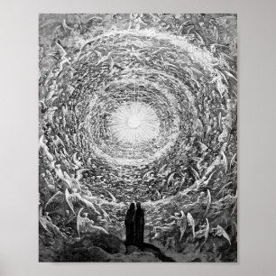 Poster Gustave Dore - ( Rose Blanche ) Vision Empyréenne