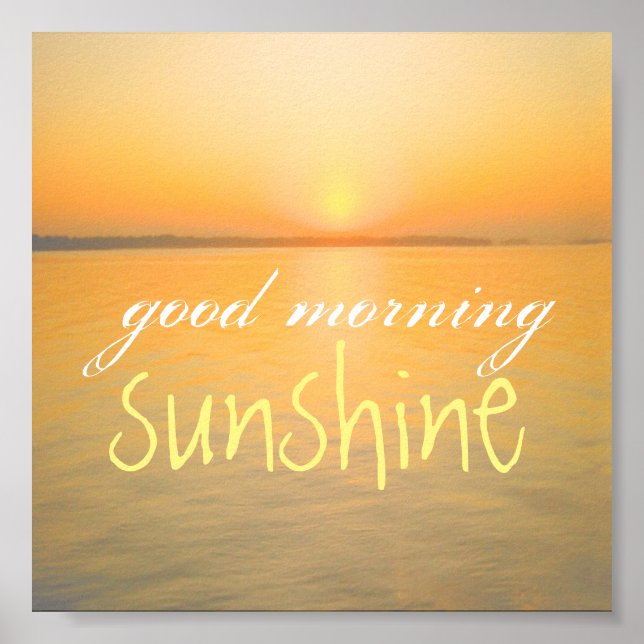 Poster guter Sonnenschein am Morgen Zitat Meeresso (Vorne)