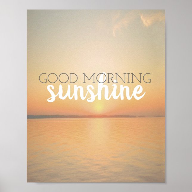 Poster guter Sonnenschein am Morgen Zitat Meeresso (Vorne)