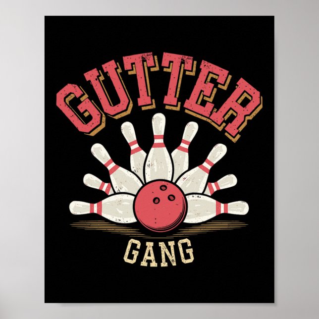 Poster Gutter Gang Bowling  (Devant)