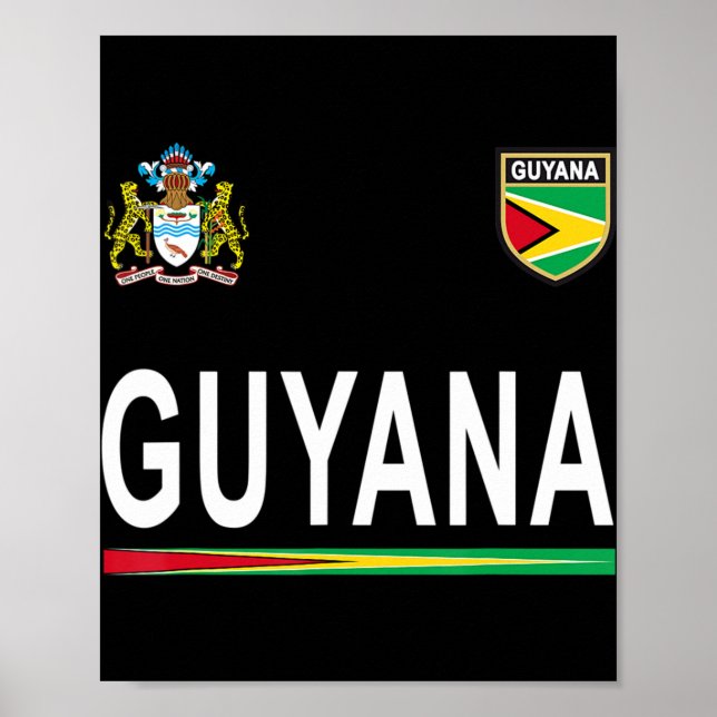 Poster Guyana Cheer Jersey 2017 Football Guyana (Devant)