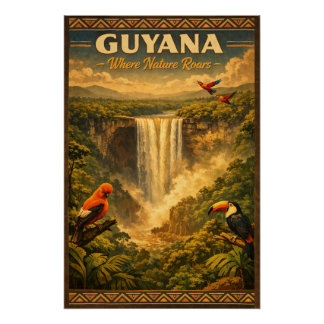 Poster GUYANA – Là où la nature rugit