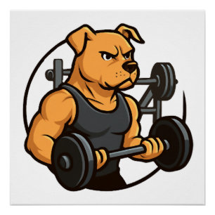 Poster Gym Alpha Dog Puissance Déchaînée